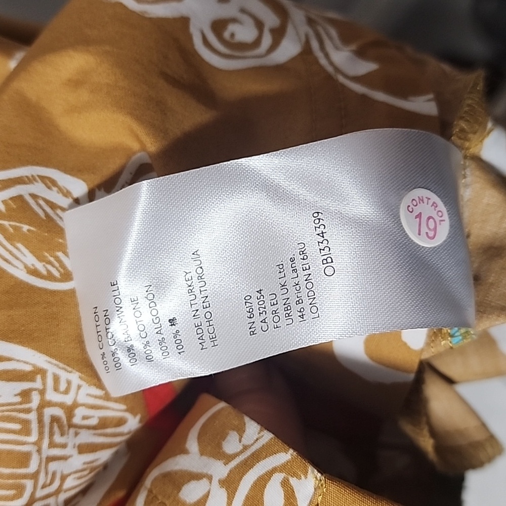 MAEVE ANTHRO Toni Tunic Dress M Tropical Tiki Print Button Down Shirt Dress - Picture 12 of 16